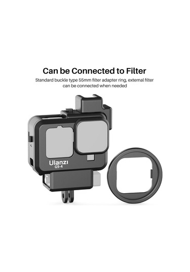 Ulanzi G9-4 Gopro Hero 9 Vlog Case Plastik Çerçeve