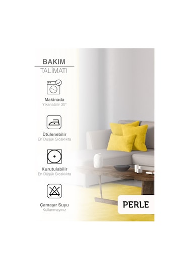 Home Daily Series Güneş Sarısı Rengi Kırlent Yastık Kılıfı Güneş Sarısı