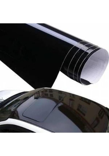 Parlak Siyah Yapışkanlı Kaplama Folyosu 122 Cm X 4 Mt