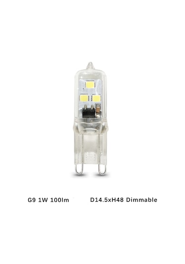 Konesam G9 Led Ampul 1w 2835 Smd 6led 360 Aydınlatma 220v Halojen Yerine Sıcak Beyaz Enerji Tasarruflu Işık Kaynağı Sıcak Beyaz