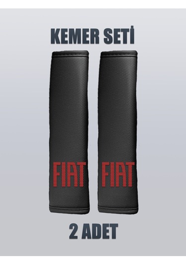 Fiat Yeni Logo Kırmızı Yastık Kemer 2 Adet