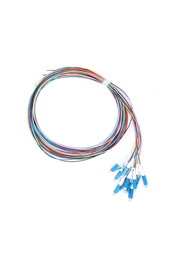 Jeemson 12 Kablolu Tek Modlu Fiber Optik Pigtail, Lc Bağlantı, Seramik Ferrule, Düşük Kayıp, 1.5m Uzunluk, Optik İletişim Sistemleri İçin