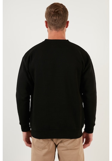 Buratti Regular Fit Bisiklet Yaka Şardonlu 2'Li Paket Erkek Sweat 5905255S2 Siyah-Siyah