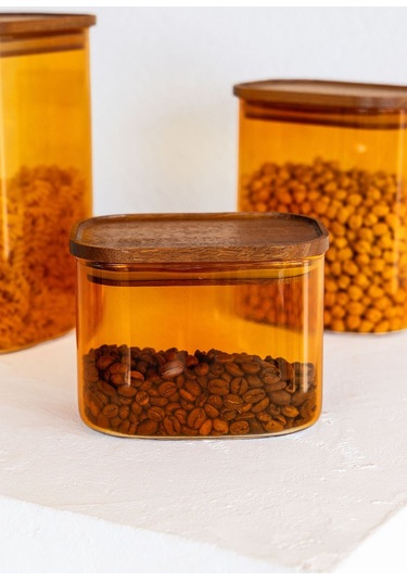 The Mia Cam Kavanoz Amber Akasya Kapak 500 Ml Cam0479 Amber