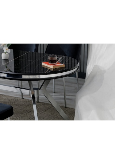 Deva 6 Kişilik Yemek Masası Takımı Lacivert