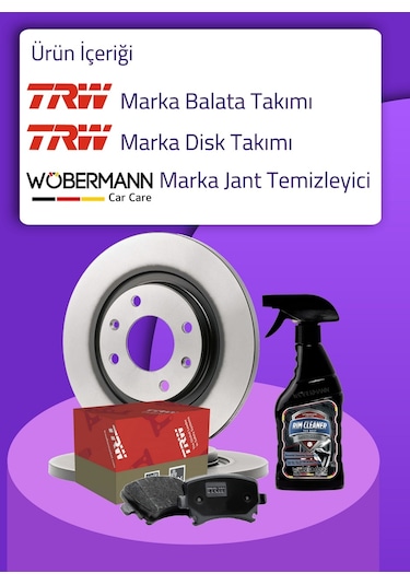 Honda Civic Fd6 Fb7 Trw Ön Arka Fren Disk Balata Takımı 2006-2016