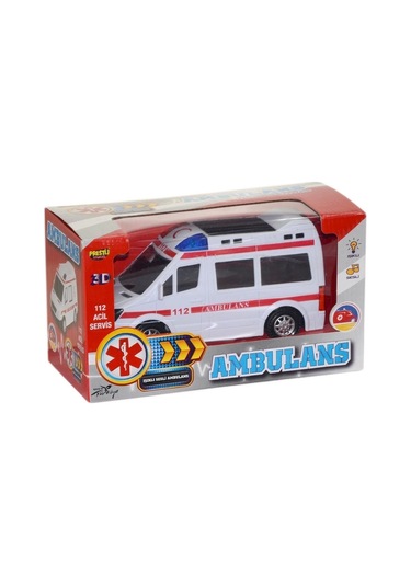 Kutulu Pilli Işıklı Sesli Ambulans Std
