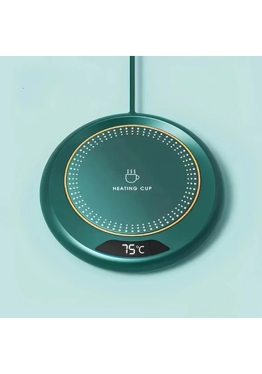 Willowhaven Yeşil Akıllı Dokunmatik Kontrollü Isıtmalı Bardak Altlığı 3 Seviye Ofis Ev Isıtıcısı