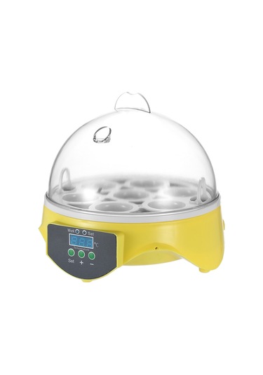 Vkemall Ev, Laboratuvar Ve Eğitim İçin 7 Yumurta Kapasiteli Otomatik Sıcaklık Kontrollü Minik Yumurta İncübasyon Cihazı Eu Plug