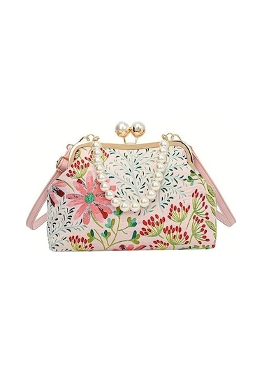 Trendooze Zarif Çiçekli Çapraz Çanta Yeşil Moda Harekete Geçirin Yeşil