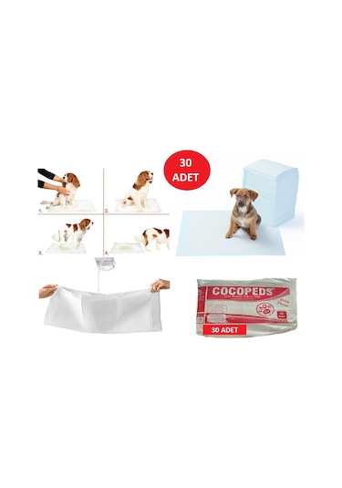 Cocopeds Kedi Köpek Tuvalet Eğitim Kullan At Çiş Pedi 90 x 60 CM 30'lu