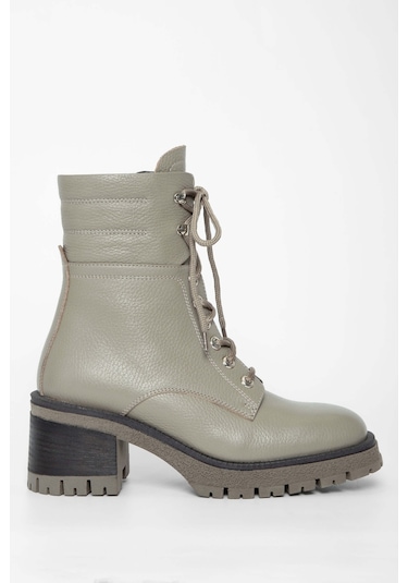 Tamer Tanca Kadın Hakiki Deri Bej Casual Bot 33 27513 Bn Bot Sk23/24 Vızon Fltr Vizon