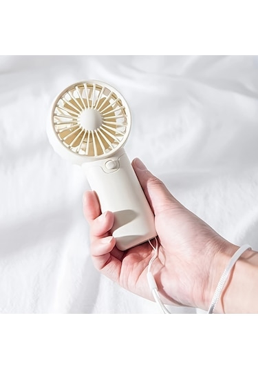 Taşınabilir El Tipi Vantilatör, Hafif, Pil İle Çalışır, Masa İçin Pembe,