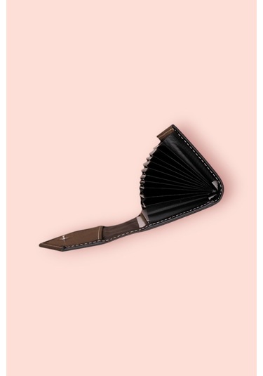 Modica Paris - Vegan Deri Akordiyon Kartlık Cüzdan Şıklık Ve Fonksiyonun Buluştuğu Kusursuz Tasarım Siyah