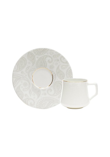 Evaliza Paisley Gold 6 Kişilik Kahve Fincan Takımı 80 Ml