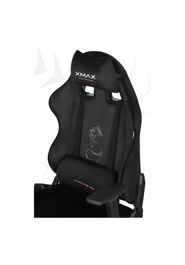 Rio Balerion Terletmez Kadife Kumaş Siyah Gaming Oyuncu Koltuğu - 12 Siyah