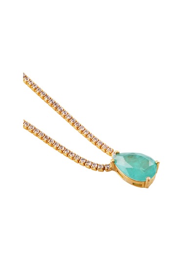 Masaliko Flemen S 3 Su Yolu Gümüş Kolye Ms3310, 925 Ayar Kadın Gümüş Kolyr, Tennis Kolye Altın