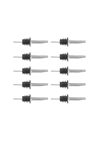 Kosona 304 Paslanmaz Çelik Şarap Pourer, Silikon Kapaklı Sızıntısız Döküm, Mutfak Ve Bar İçin 10 Adet Diğer