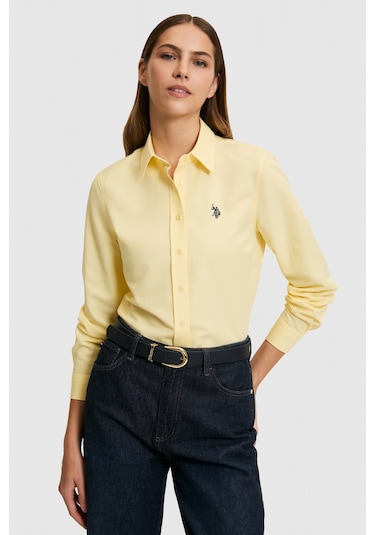 U.S. Polo Assn. U.s. Polo Assn. Kadın Açık Sarı Gömlek Basic 50324791-vr004 Açık Sarı
