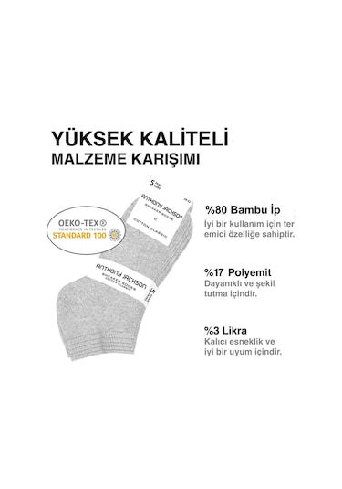 Giorgina Ferri 10'lu Kutu Bambu Premium Dikişsiz Bay - Sneaker Çorap