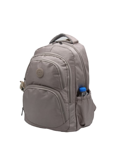 Özel Su İtici Kumaş Vizon Unisex Okul Çantası 34600