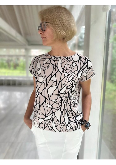 Nıka & Collectıon Şık Kısa Kollu Bluz 169388816 Altın Rengi