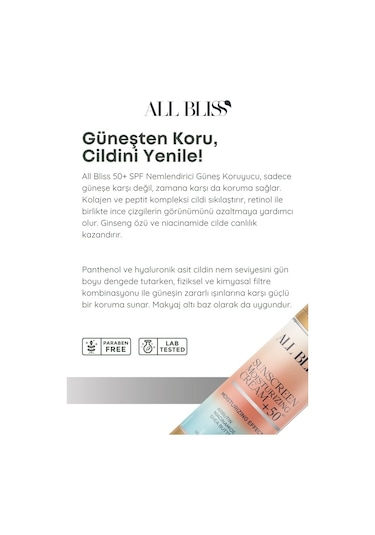All Bliss 50+ Spf Güneş Kremi 50 Ml