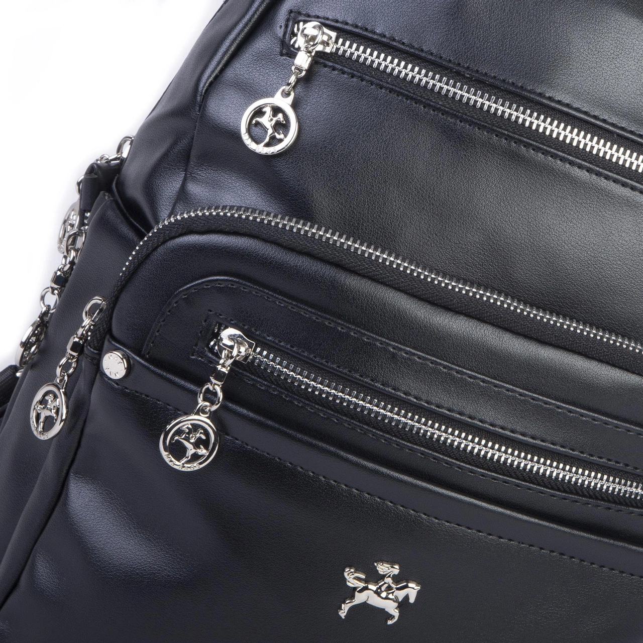 Nas Bag Kadın Çok Gözlü Sırt Çantası Siyah Nero Siyah