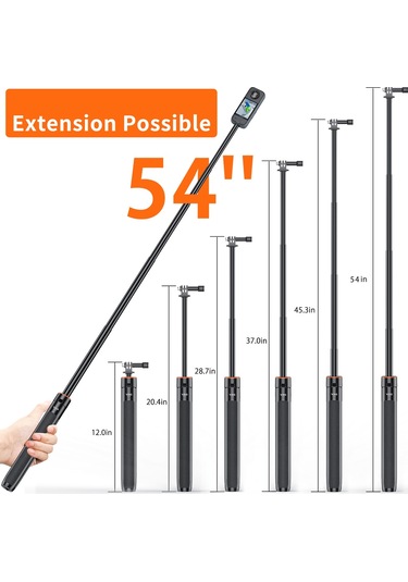 Vrıg Tp-21 Spor Kamerası Selfie Çubuğu Tripod Standı Siyah