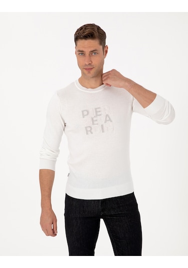 Pierre Cardin Erkek Ekru Kazak /triko 50315737-vr019 Ekru
