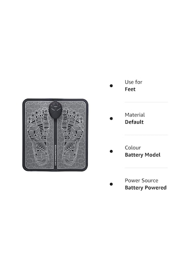 Padalink Ayak Tabanı Ems Akım Masaj Matı - 6 Mod 9 Seviye, Akıllı Otomatik Kapanma, Pilli, İç Çizgiler Stimülasyonu, Pu Deri Lacivert
