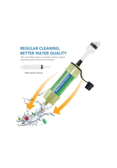 Novahub Su Filtreleme Küçük Model Taşınabilir Mini Kamp Aletleri Yeşil Altın