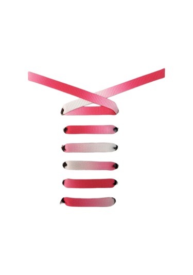 120cm Spor Ayakkabı Bağcığı Beyaz - Pembe