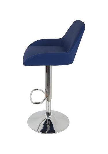 Bürocci Texas Bar Taburesi - Lacivert Deri - 9506S0103 Çok Renkli