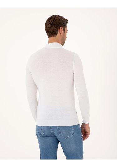 Pierre Cardin Erkek Ekru Kazak /triko 50314176-vr019 Ekru