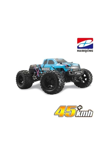 Haıboxıng RC 1/16 Ravage 45+ KM/H Sürat Uzaktan Kumandalı RC Model Araba RTR Elektrikli 4WD Brushless Fırçasız Offroad Truck Mavi