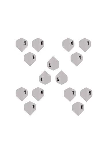 5 Set (15 Adet) Dartsan Dart Flight-flayt. 100 Micron Pet Beyaz