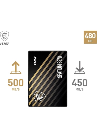 Msı Spatium S270 480gb 500-450mb/s Sata 2.5" Ssd