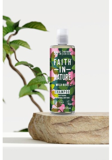 Faith in Nature %99 Doğal Onarıcı Şampuan Yabani Gül Normal & Kuruya Dönük Saçlar İçin 400 ML