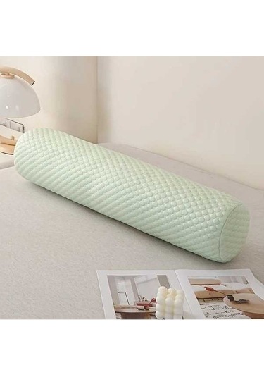 Trendooze Modern Jel Yastık Yeşil 15.75x5.91inch Bel Destekli Yuvarlak Koltuk Yastığı Yeşil Yeşil
