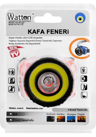 Güçlü Pilli Kafa Lambası Watton Wt 607
