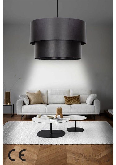 Pasta Sarkıt Avize Siyah Finlin Siyah