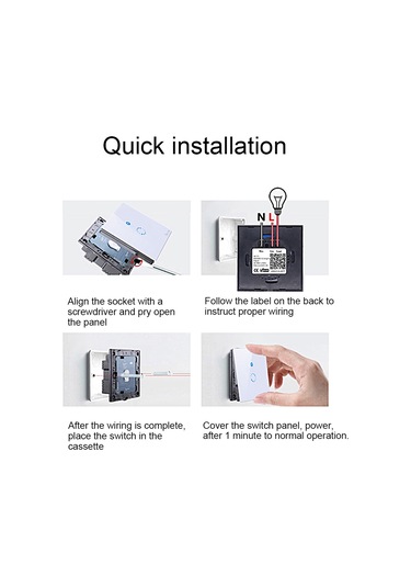 Sonoff Touch 120mm 1 Gang Temperli Cam Panel Duvar Anahtarı Akıllı Ev Işığı Dokunmatik Anahtarı, Alexa Ve Google Home İle Uyumlu, Ac 90v-250v 400w 2a