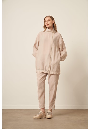 Ftz Women Kadın Modal Pantolonlu Takım Beige 30716 Beige