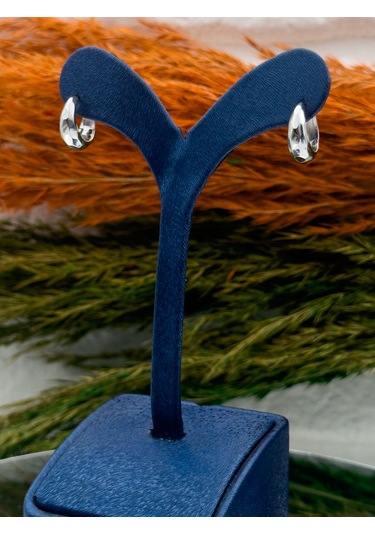 925 Ayar Gümüş Kalemli Spor Halka Modeli Popüler Kadın Küpe Gümüş