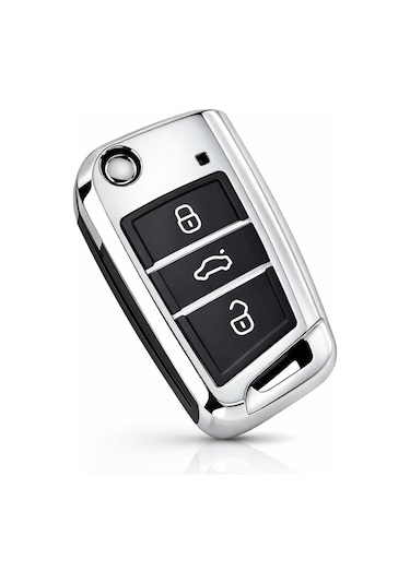 Seat Leon Ateca Ibiza Tarraco Arona Toledo Anahtar Koruma Kılıfı Krom Siyah