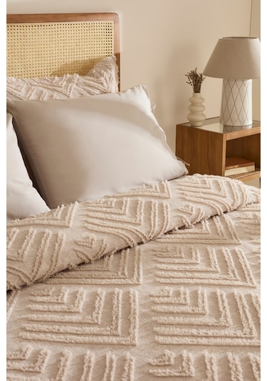Karaca Home Velora Çift Kişilik Yatak Örtüsü Takımı Taş Taş