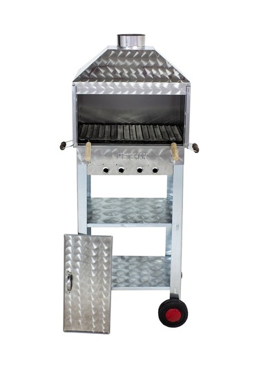 Metehan MTH-79 Davlumbazlı - Bacalı - Lama Izgaralı - Dört Tekerlekli Mangal