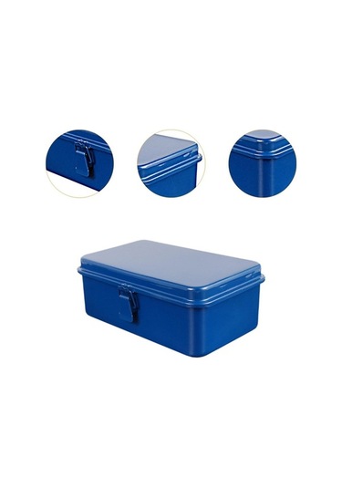 Pazly Suntek Stil Saklama Retro Not Mavi Kutusu Düzenleyici Demir Ze Mavi