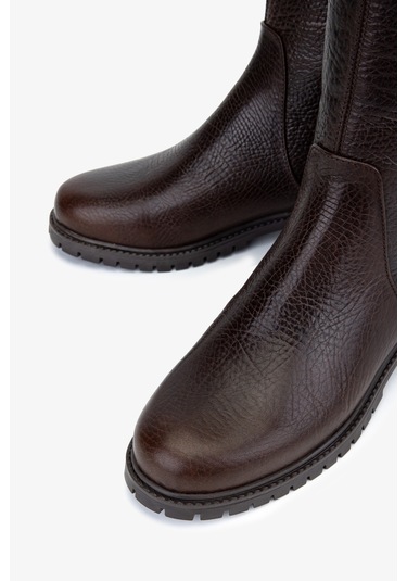 Valmenti Kadın Hakiki Deri Düz Çizme 33 22035 Bn Czm Sk25-26 Kahve Royal Kahverengi